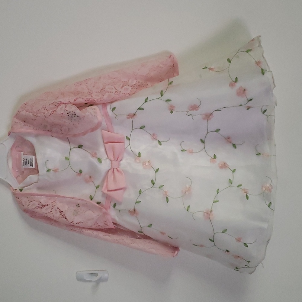 Dress with shrug sweater - 4T pink